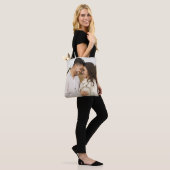 Aangepaste foto trouw bruidspersoonlijk tote bag (Op model)
