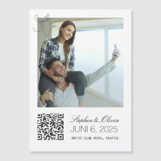 Aangepaste foto trouwdag 'save the date'-magneet