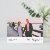 aangepaste foto trouwkaart na een elopement (Staand voorkant)