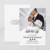 Aangepaste foto trouwkaart Save The Date uitnodigi (Voorkant / Achterkant)