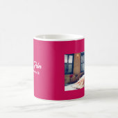 Aangepaste foto-trouwroze koffiemok (Center)