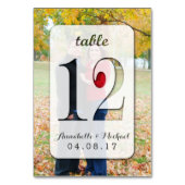 Aangepaste Foto Trouwtafel Nummer Kaart 12 (Achterkant)