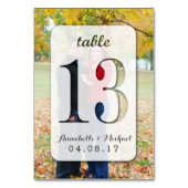Aangepaste Foto Trouwtafel Nummer Kaart 13 (Achterkant)