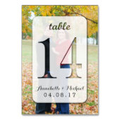 Aangepaste Foto Trouwtafel Nummer Kaart 14 (Achterkant)