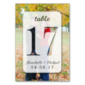Aangepaste Foto Trouwtafel Nummer Kaart 17 (Voorkant)