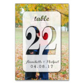 Aangepaste Foto Trouwtafel Nummer Kaart 22 (Achterkant)