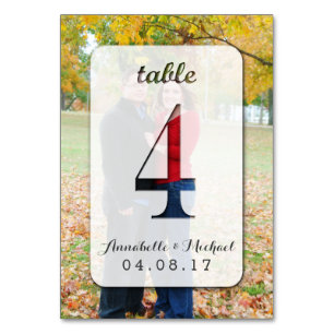 Aangepaste Foto Trouwtafel Nummer Kaart 4
