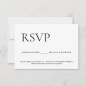 Aangepaste foto trouwwebsite QR-code PLAATS gerese RSVP Kaartje (Voorkant)