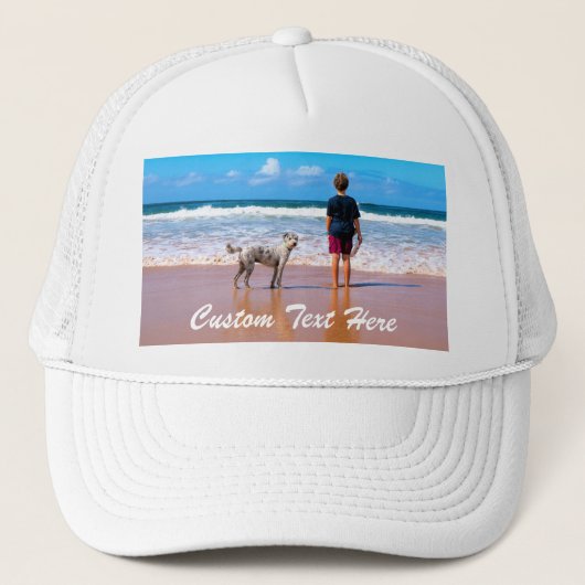 Aangepaste foto trucker Pet met uw foto's en tekst (Voorkant)