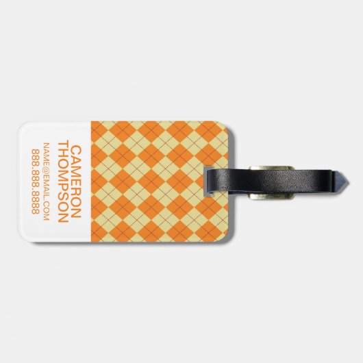 Aangepaste foto trui achtergrond bagagelabel (Achterkant horizontaal)