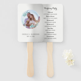 Aangepaste foto turquoise krans handwaaier