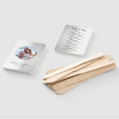 Aangepaste foto turquoise krans handwaaier (Niet-gemonteerd)