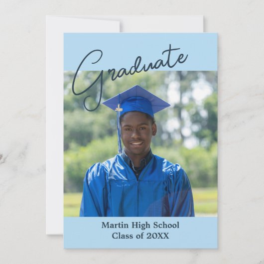 Aangepaste foto twee 'Sided Afstuderen'-aankondigi Aankondiging (Voorkant)