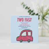 Aangepaste foto, Twee snelle auto thema jongen 2e Kaart (Staand voorkant)