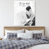 Aangepaste foto twee wordt één bruiloft canvas afdruk (Insitu (Slaapkamer))