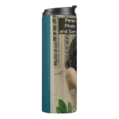 Aangepaste foto (twee zijden) artwork slogan naam thermosbeker (Gedraaid links)
