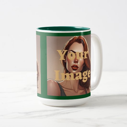 Aangepaste foto tweekleurige Mok (Voorkant rechts)