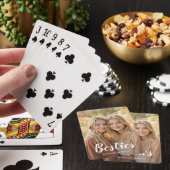 Aangepaste foto typografie beste vrienden pokerkaarten (Insitu)