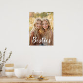 Aangepaste foto typografie beste vriendin poster (Keuken)