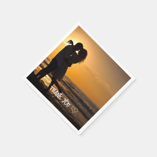 Aangepaste foto typografie servet (Hoek)