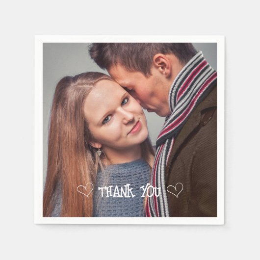 Aangepaste foto typografie servet (Voorkant)