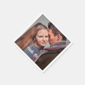Aangepaste foto typografie servet (Hoek)