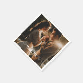 Aangepaste foto typografie servet (Hoek)