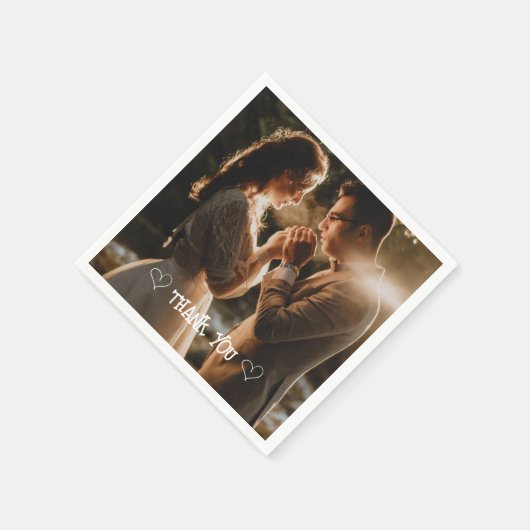 Aangepaste foto typografie servet (Hoek)