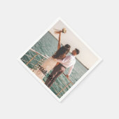 Aangepaste foto typografie servet (Hoek)