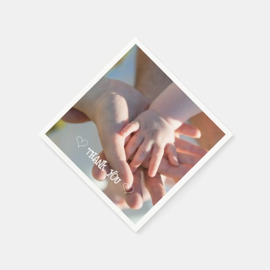 Aangepaste foto typografie servet (Hoek)