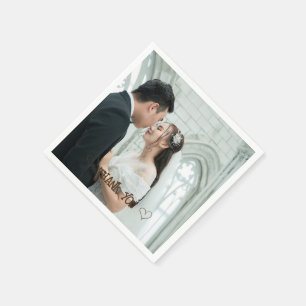 Aangepaste foto typografie servet