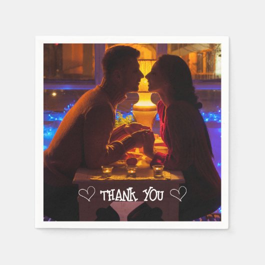 Aangepaste foto typografie servet (Voorkant)