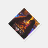 Aangepaste foto typografie servet (Hoek)