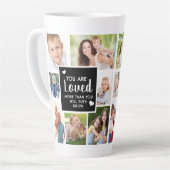 Aangepaste foto U bent geliefd Latte Mok (Linkerhoek)