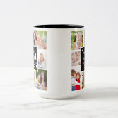 Aangepaste foto U bent geliefd Tweekleurige Koffiemok (Center)