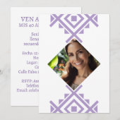 Aangepaste foto uitnodiging 40 jaar Aztec (Voorkant / Achterkant)