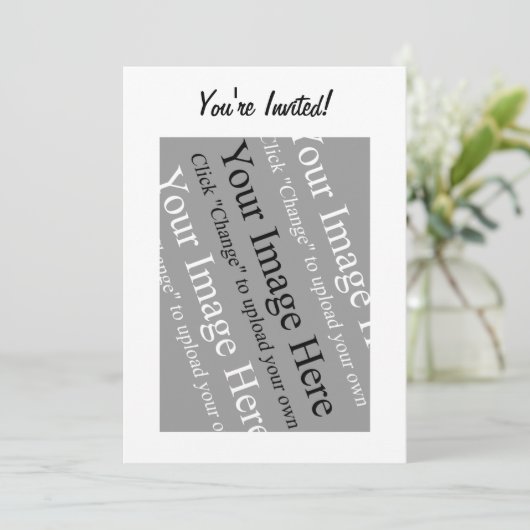 Aangepaste foto-uitnodiging Sjabloon Kaart (Staand voorkant)