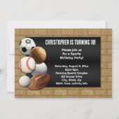 Aangepaste foto uitnodiging, sportthema of verjaar kaart (Achterkant)