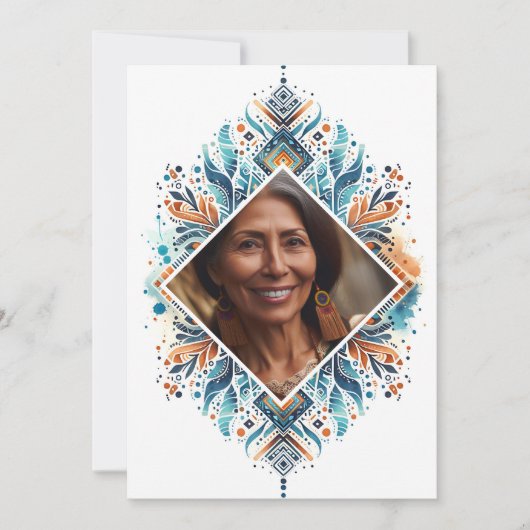 Aangepaste foto uitnodiging voor 60ste verjaardag  (Voorkant)