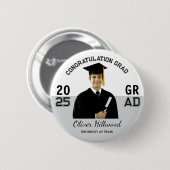 Aangepaste foto Uni afstudeerder cadeau Ronde Button 5,7 Cm (Voorkant /achterkant)