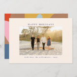 Aangepaste foto, uniek Abstract Feestdagenkaart<br><div class="desc">Ik wens uw vrienden en familie een Prettige feestdagen met deze prachtige kaarten met uw favoriete foto en een prachtig kleurrijk abstract design aan de achterkant.</div>
