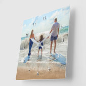Aangepaste foto - uniek uw eigen ontwerp - Aangepa Vierkante Klok (Hoek)
