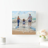 Aangepaste foto - uniek uw eigen ontwerp - Aangepa Vierkante Klok (Huis)