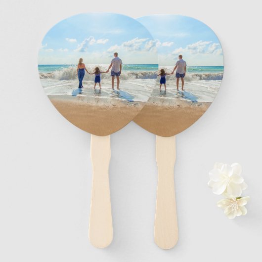 Aangepaste foto - uniek uw eigen ontwerp, op maat  handwaaier (Voorkant en achterkant)