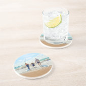 Aangepaste foto - uniek uw eigen ontwerp, op maat  zandsteen onderzetter (Zijkant)