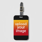 Aangepaste foto-upload bagagelabel (Voorkant (verticaal))