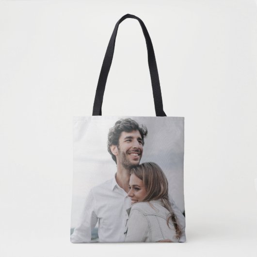 Aangepaste foto Upload Design Uw eigen dubbelzijdi Tote Bag (Voorkant)