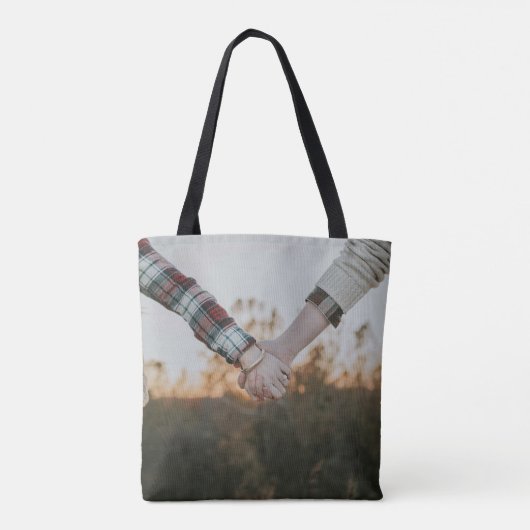 Aangepaste foto Upload Design Uw eigen dubbelzijdi Tote Bag (Achterkant)