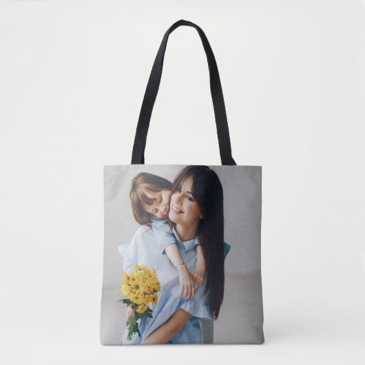Aangepaste foto Upload Design Uw eigen dubbelzijdi Tote Bag (Voorkant)