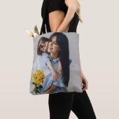 Aangepaste foto Upload Design Uw eigen dubbelzijdi Tote Bag (Dichtbij)